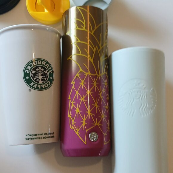 Starbucks Other - Starbucks Tumbler Set of 3 GUC Hawaii Pinapple